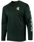 Фото #2 товара Men's PFG Green Michigan State Spartans Terminal Tackle Omni-Shade Long Sleeve T-shirt