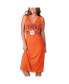 Фото #1 товара Платье макси для тренировок женское G-III 4Her by Carl Banks оранжевое Clemson Tigers В-образным вырезом