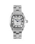 Women's Silver Status Bracelet Watch 36x33mm Barrel Shape Roman Dial