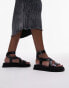 Topshop Jasmine chunky sandal in black Черный, 40 - фото #3