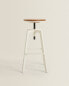 Фото #12 товара Wood and metal high swivel stool