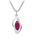 Silver pendant with zircons and ruby SVLP0632SH8R100