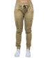 ფოტო #1 პროდუქტის Women's Loose Fit Cotton Stretch Twill Cargo Joggers