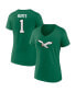 Фото #1 товара Women's Jalen Hurts Kelly Green Philadelphia Eagles Player Icon Name and Number V-Neck T-shirt