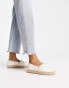 Truffle Collection studded espadrille shoes in beige