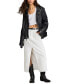 ფოტო #3 პროდუქტის Women's Slit-Front Denim Maxi Skirt