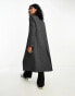 Mango Capsule wool longline coat in grey