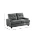 Фото #4 товара White Label Berel 62" Loveseat