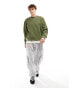 Фото #4 товара adidas Originals Adicolor Contempo crew french terry sweatshirt in green