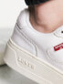 Фото #3 товара Levi's Glide leather trainer in white with logo