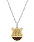Citrine (1/2 ct. t.w.), Garnet (1/5 ct. t.w.) & Diamond (1/20 ct. t.w.) Winnie the Pooh 18" Pendant Necklace in Sterling Silver & Yellow Gold-Plate