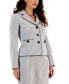 Women's Polka-Dot Three-Button Skirt Suit, Regular and Petite Sizes