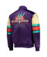 Фото #4 товара Men's Purple Hardwood Classics 1995 NBA All-Star Weekend Satin Full-Button Jacket