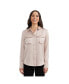 ფოტო #1 პროდუქტის Women's Satin Blouse with Patch Pockets