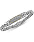 ფოტო #1 პროდუქტის EFFY® Diamond Cluster Woven Link Bracelet (1/3 ct. t.w.) in Sterling Silver & 18k Gold