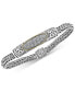 EFFY® Diamond Cluster Woven Link Bracelet (1/3 ct. t.w.) in Sterling Silver & 18k Gold