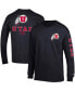 Фото #1 товара Men's Black Utah Utes Team Stack Long Sleeve T-shirt