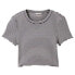 Фото #2 товара TOM TAILOR Cropped Striped Rib short sleeve T-shirt