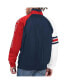 Фото #2 товара Men's Navy, Red Atlanta Braves Elite Raglan Half-Zip Jacket