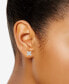 ფოტო #2 პროდუქტის Lab-Created Diamond Flower Stud Earrings (1/2 ct. t.w.) in Sterling Silver