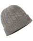 Bruno Magli Chunky Knit Cable Cashmere Hat Women's Grey