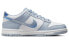 Фото #2 товара Кеды Nike Dunk Low GS FJ4668-400 синие/белые 符合时尚潮流 防滑减震 低帮款 可回收材料