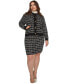 ფოტო #1 პროდუქტის Plus Size Knit Tweed Mini Skirt