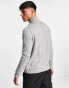 Фото #4 товара ASOS DESIGN half zip sweatshirt in grey marl