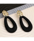 ფოტო #3 პროდუქტის Women's Black Teardrop Dented Drop Earrings