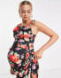 ASOS DESIGN Maternity cowl neck midi pencil dress in floral