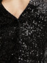 Фото #5 товара Miss Selfridge sequin waist coat in black