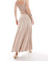 Фото #5 товара 4th & Reckless rib knitted maxi skirt co-ord in camel