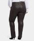 ფოტო #2 პროდუქტის Plus Size Coated Marilyn Straight Jeans