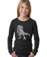 ფოტო #1 პროდუქტის Big Girl's Word Art Long Sleeve T-Shirt - Dino Pics