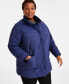 ფოტო #3 პროდუქტის Plus Size Reversible Quilted Sherpa Jacket, Created for Macy's