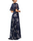 Фото #2 товара Women's Crinkled Flutter-Sleeve Gown