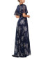 ფოტო #2 პროდუქტის Women's Crinkled Flutter-Sleeve Gown