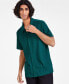 Фото #1 товара Men's Rib Knit Button-Up Short-Sleeve Shirt, Created for Macy's