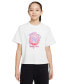ფოტო #1 პროდუქტის Sportswear Girls Cotton Boxy T-shirt