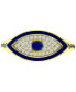 Cubic Zirconia & Blue Enamel Evil Eye Ring in 14k Gold-Plated Sterling Silver