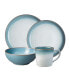 Фото #1 товара Сервировка стола Denby набор посуды Azure Haze 16-предметов, обслуживание на 4 персоны