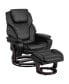 Фото #1 товара Multi-Position Recliner & Ottoman With Swivel Wood Base
