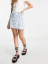 ASOS DESIGN skort with wrap detail in large scale 60s floral print