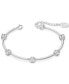 ფოტო #2 პროდუქტის Rose Gold-Tone Crystal Station Bangle Bracelet