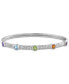 ფოტო #1 პროდუქტის EFFY® Multi-Gemstone Bezel Bangle Bracelet (1-5/8 ct. t.w.) in Sterling Silver