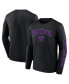 Men's Black Washington Huskies Distressed Arch Over Logo Long Sleeve T-shirt