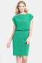 Фото #1 товара Adrianna Papell Blouson Shutter Pleat Jersey Green Jad Cocktail Dress Sz 8