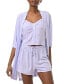 Women's 3-Pc. Robe, Tank Top & Shorts Sleep Set