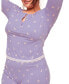 ფოტო #3 პროდუქტის Plus Size Kennedy Pajama Long Sleeve Henley & Short Set