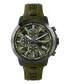 Фото #1 товара Часы наручные мужские Plein Sport Chronograph Date Quartz Plein Gain с силиконовым ремешком зеленого цвета 43 мм